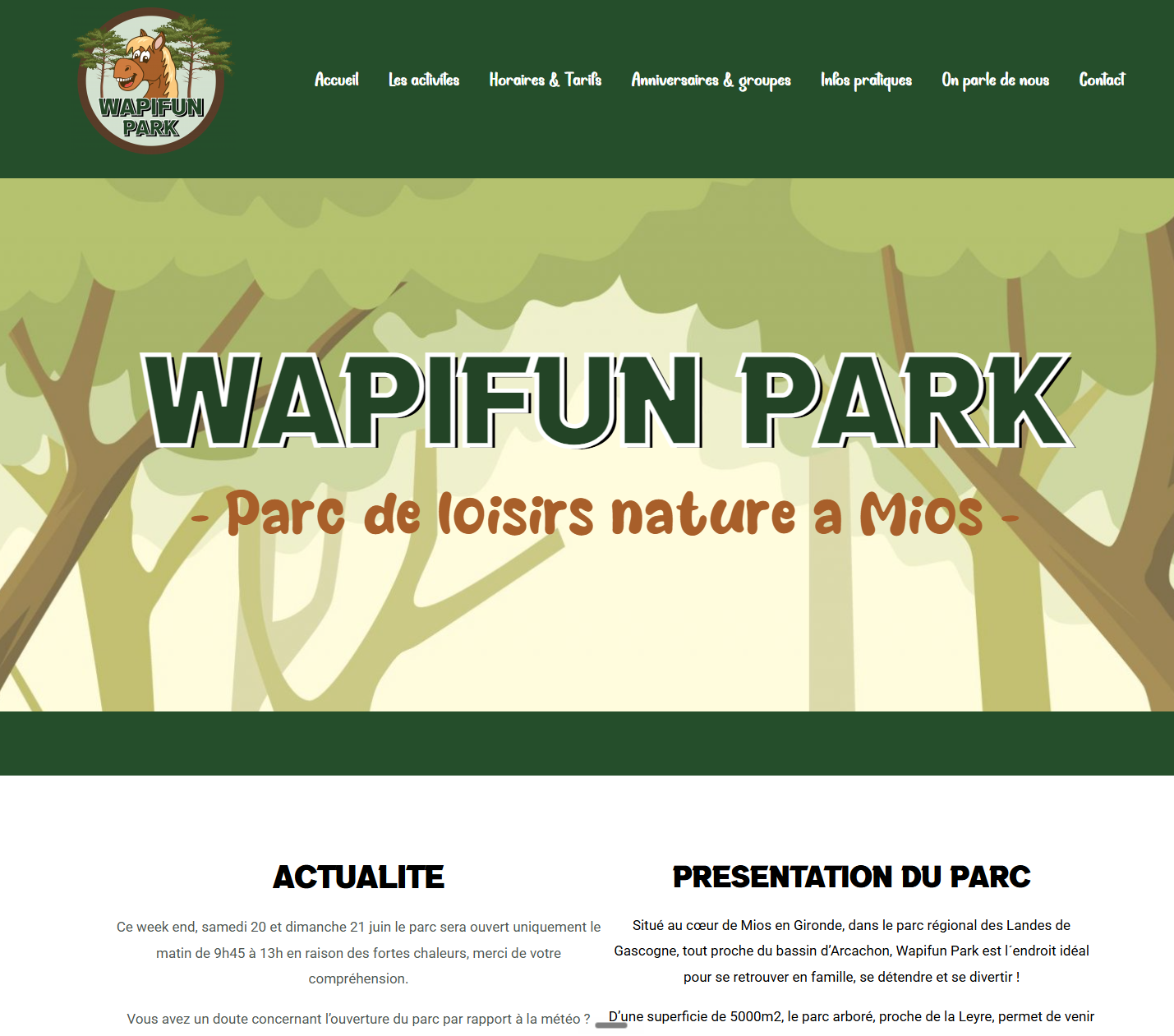 Le site de Wapifun Park
