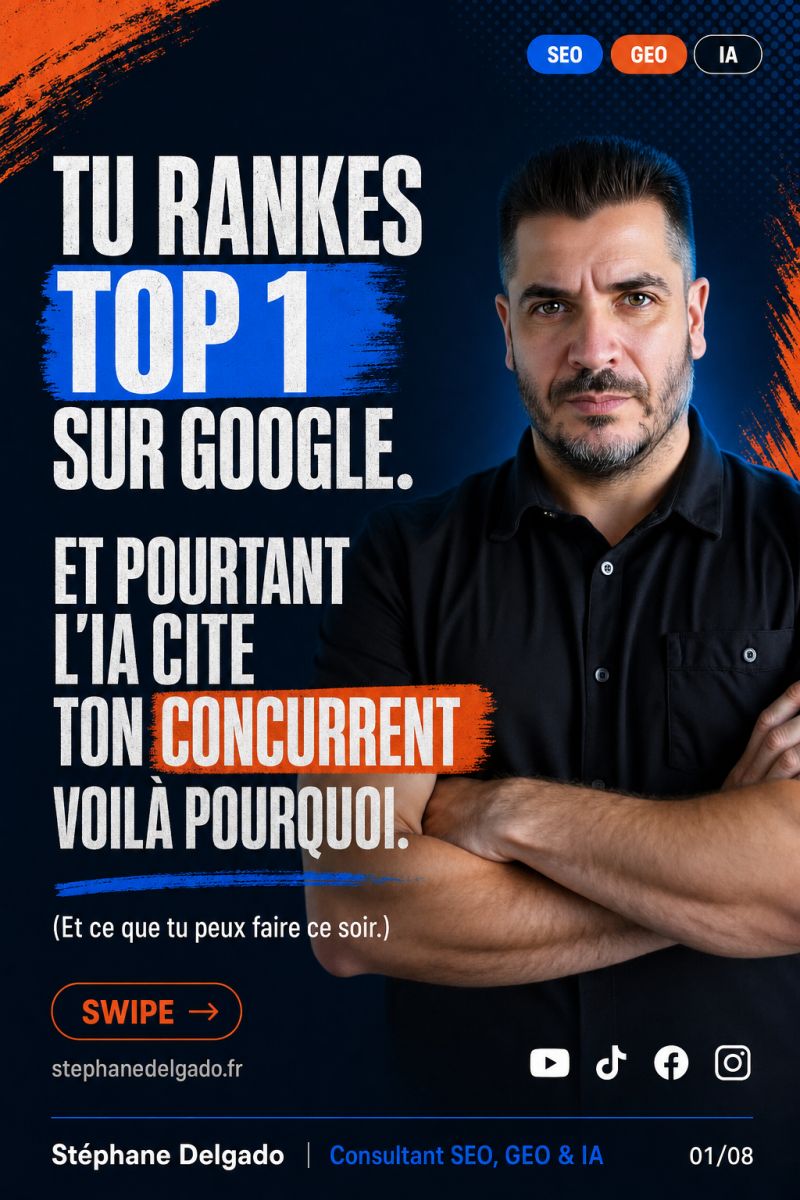 Tu rankes top 1 sur Google. Et l'IA cite ton concurrent.