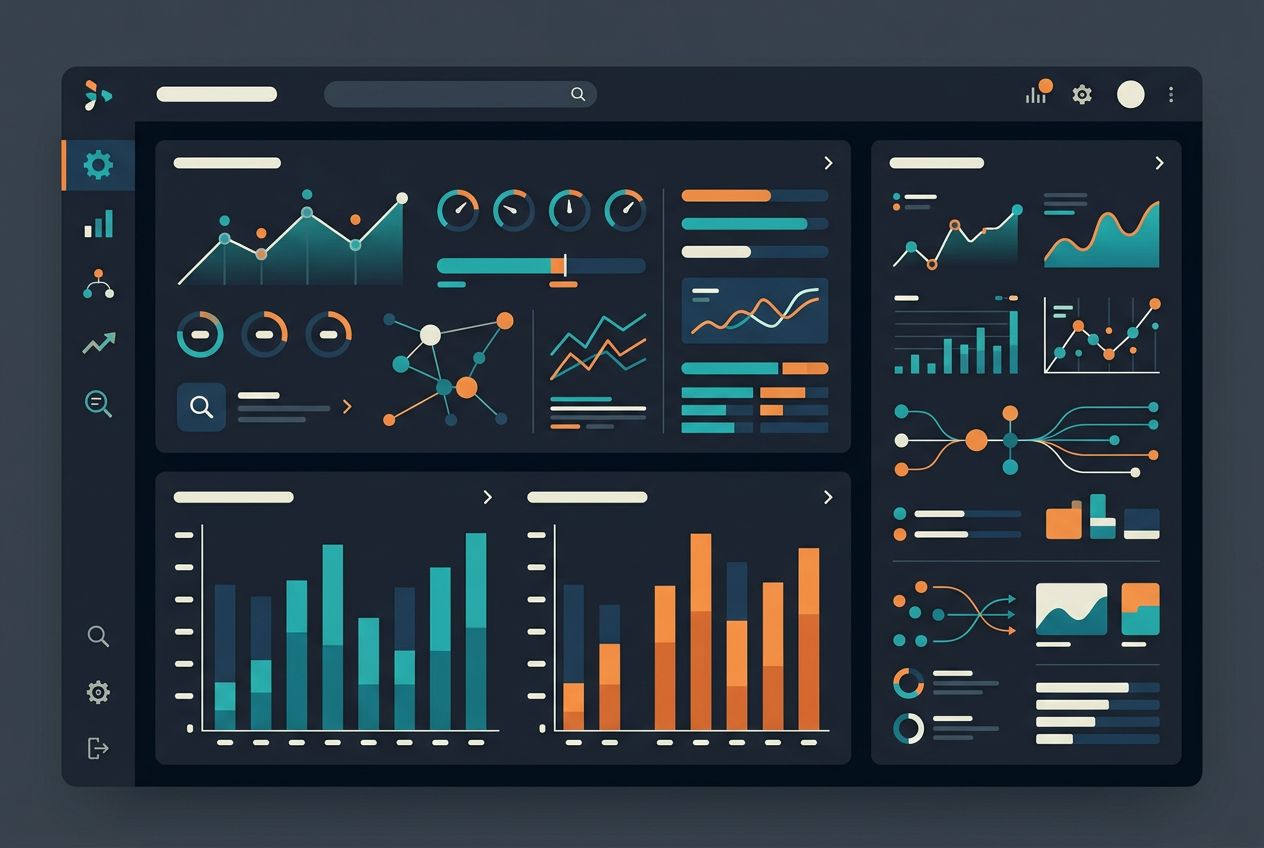 Tableau de bord analytique SEO comparant les métriques de clics organiques et les indicateurs de visibilité dans les réponses IA